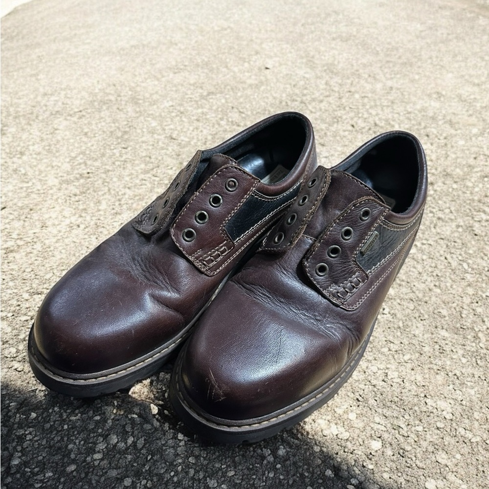 Josef Seibel Brown Leather Oxfords with Sturdy Soles 44 EUR 11 US